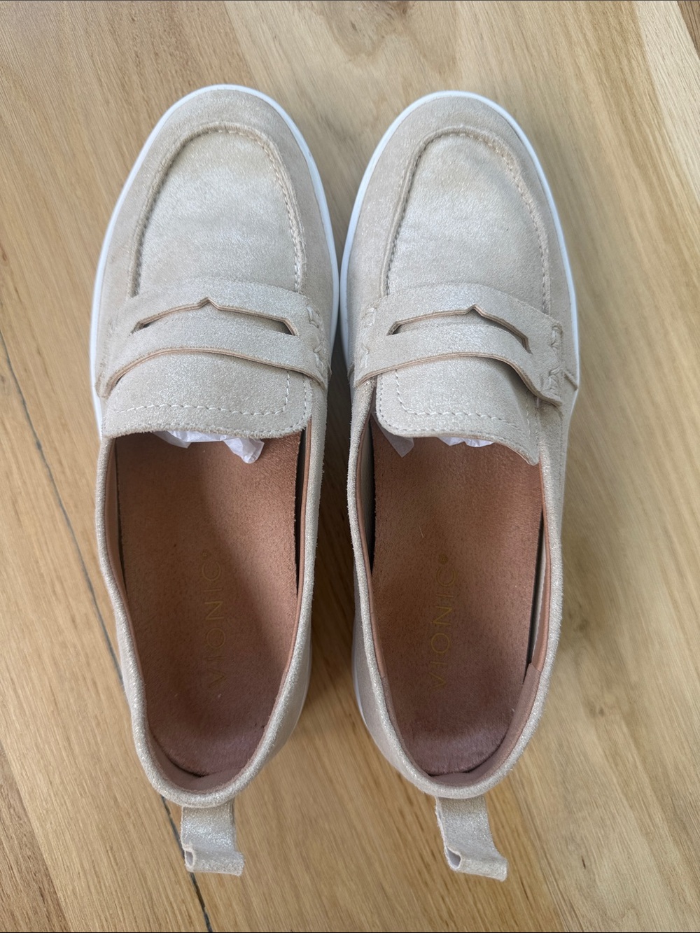 Vionic Uptown Loafer Gold Metallic Suede Slip-on Loafer Women's Size 7.5 - Picture 4 of 7